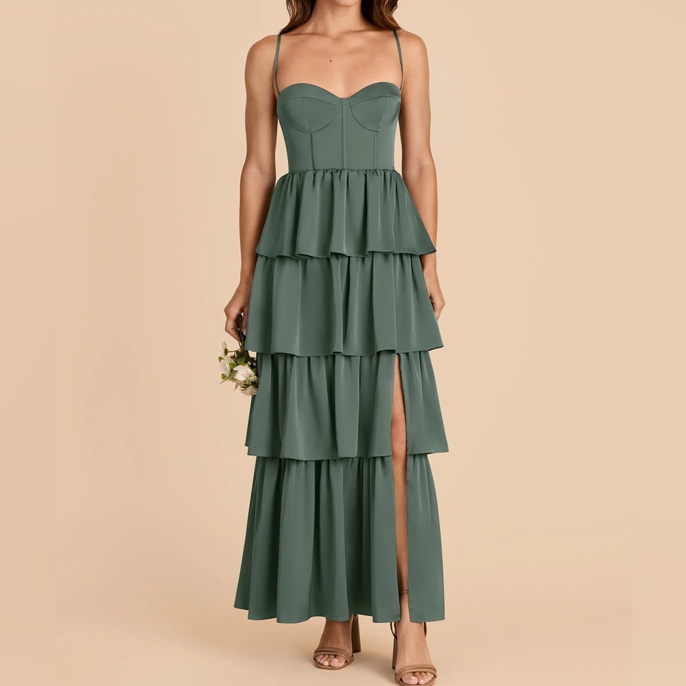 Birdy Grey Sage Green Tiered Maxi Dress - Picture 1 of 1